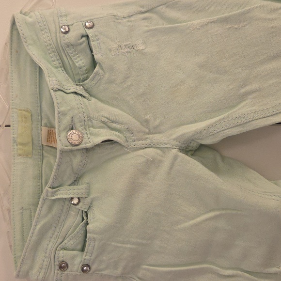 Almost Famous Mint Green Jeans - Picture 2 of 16